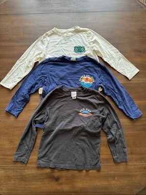 3 Size 6-7 Hanna Andersson long sleeve cotton tees Far Out Apres Ski Motorcycle